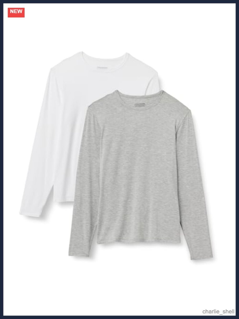 Men's Long Sleeve Super Soft Modal Undershirt 2-Pack Crew Neck